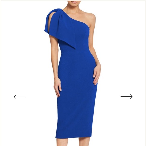 Dress the Population Dresses & Skirts - Dress the Population Tiffany One Shoulder Dress in Blue